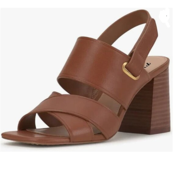 FYS Chocolate Square Toe Chunky Heels Ankle Strap Sandals Party Prom Summer Shoe - Picture 1 of 8